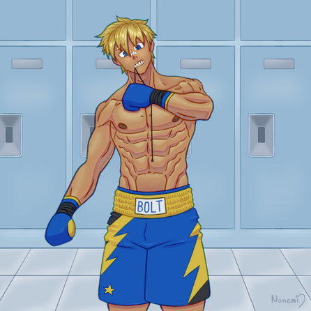 @pokefanbruh2&#39;s OC Dylan, drawn for a raffle.